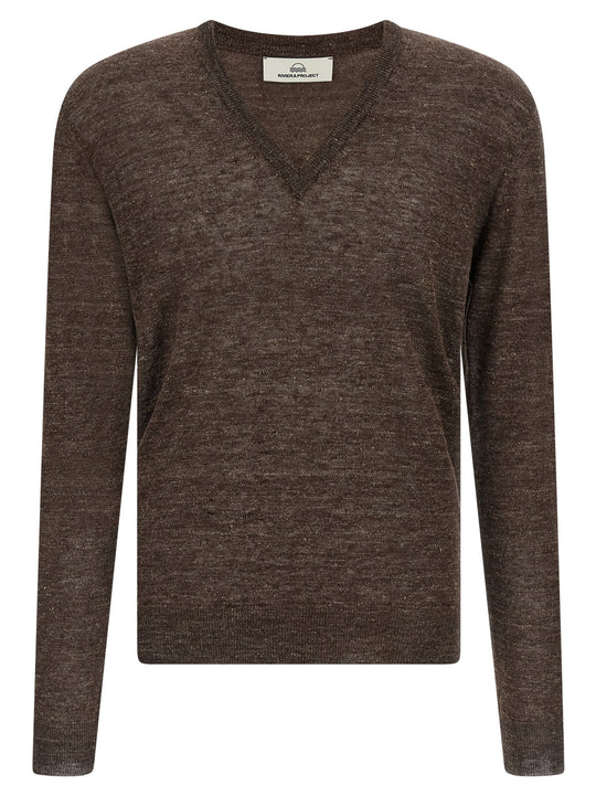 Linen And Silk Sweater Sweaters And Cardigans Brown