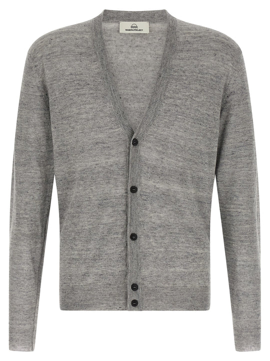 Linen Silk Cardigan Sweaters And Cardigans Gray