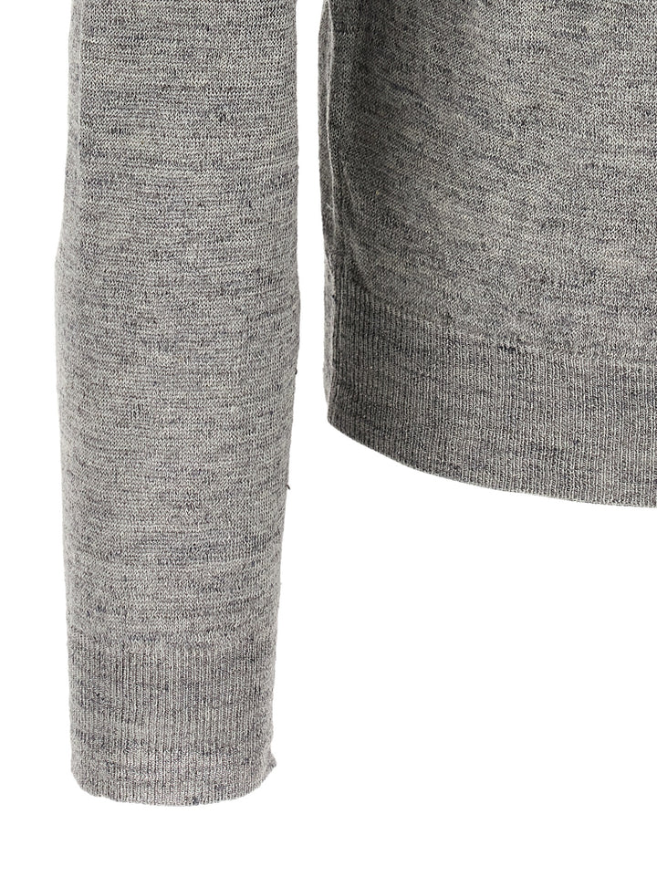 Riviera Project Linen Silk Cardigan Sweaters and Cardigans - Gray | 40e675a3c019d61e55e48b98c6ec85b7240a32b4