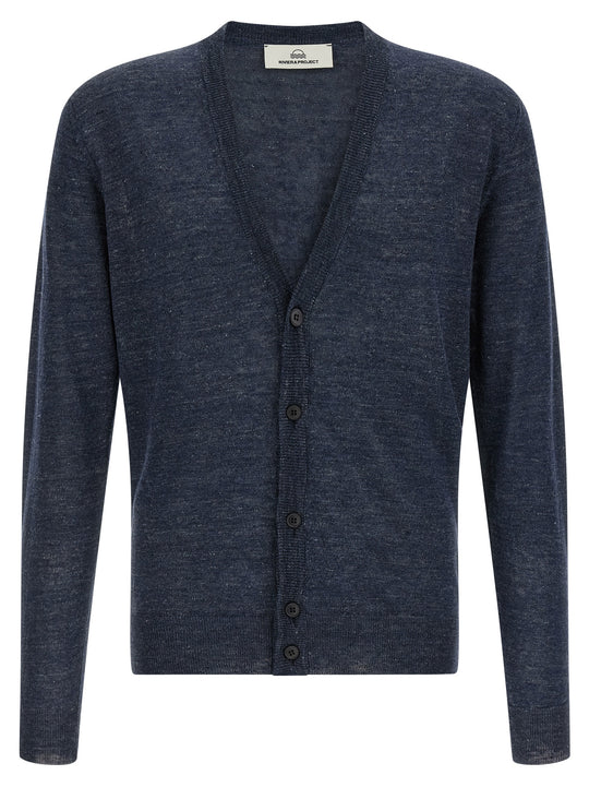 Linen Silk Cardigan Sweaters And Cardigans Blue