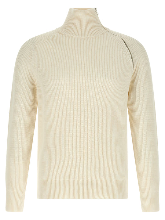 Zip Sweater Sweaters And Cardigans White