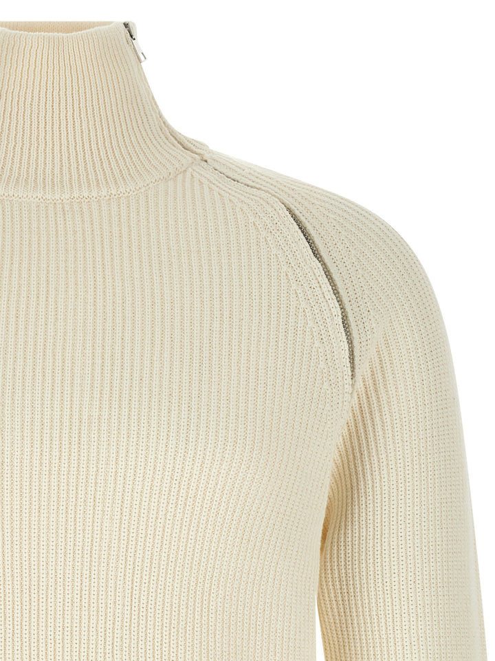 Riviera Project Zip Sweater Sweaters and Cardigans - White | 4f5c82000aad75704171c849d848aaeac1a84d20