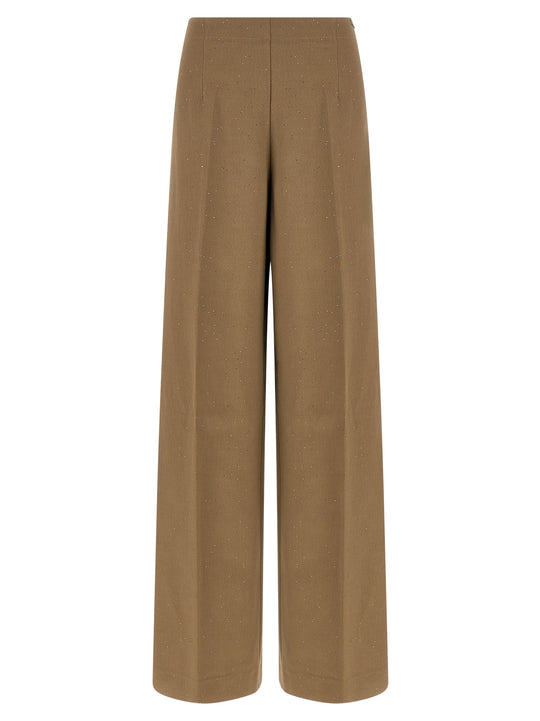 Micro Sequin Pants Brown