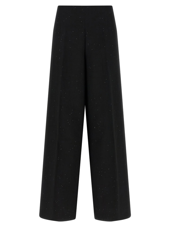 Herno Micro Sequin Pants - Black | 03137baf277be68aa1fc9f14272a2cc39c7783b5