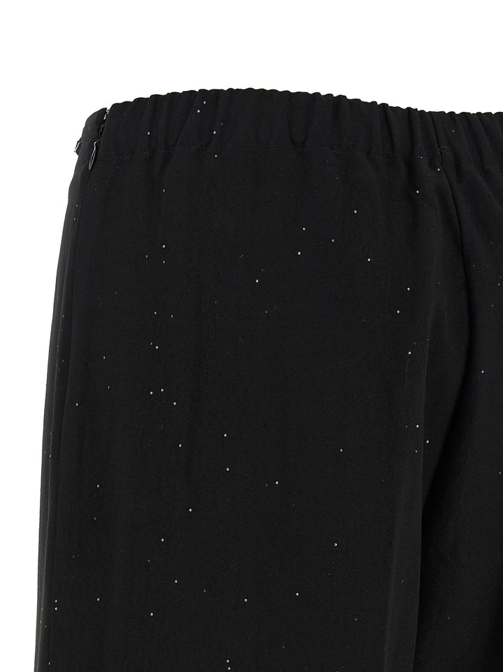 Herno Micro Sequin Pants - Black | c7423176d5c9bf1a42db10adfd3e11e1fb6c60f2