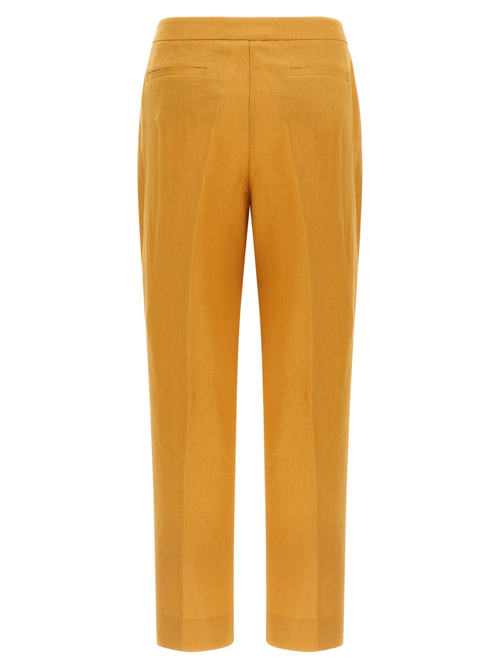 Herno Linen Trousers Pants - Orange | b42728ebf6344c3930dbf8575a3be50101b3f221
