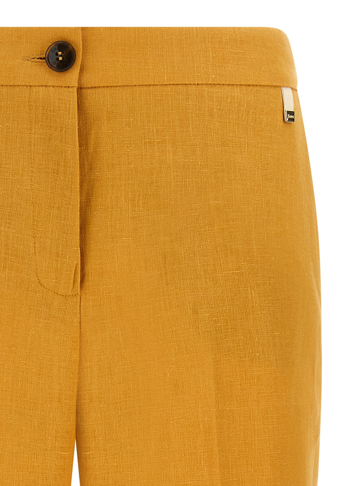 Herno Linen Trousers Pants - Orange | db2ddbe4f8407dd7f62a66796ec46bc221405043
