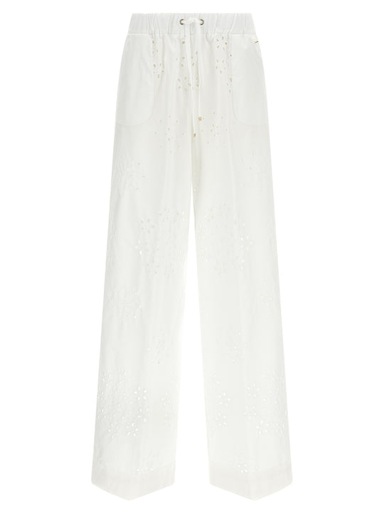 Broderie Anglaise Pants White