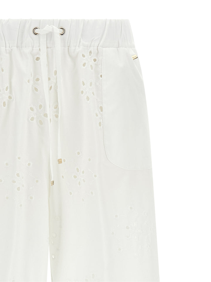 Herno Broderie Anglaise Pants - White | 9708999f3e6e778a2beb49b0c3e55f94acf254a7