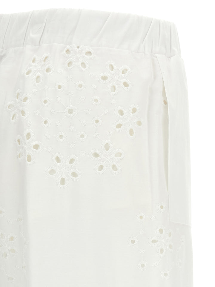 Herno Broderie Anglaise Pants - White | 1ff9fb770449195560ad4cad5c6b96640bc2b35b