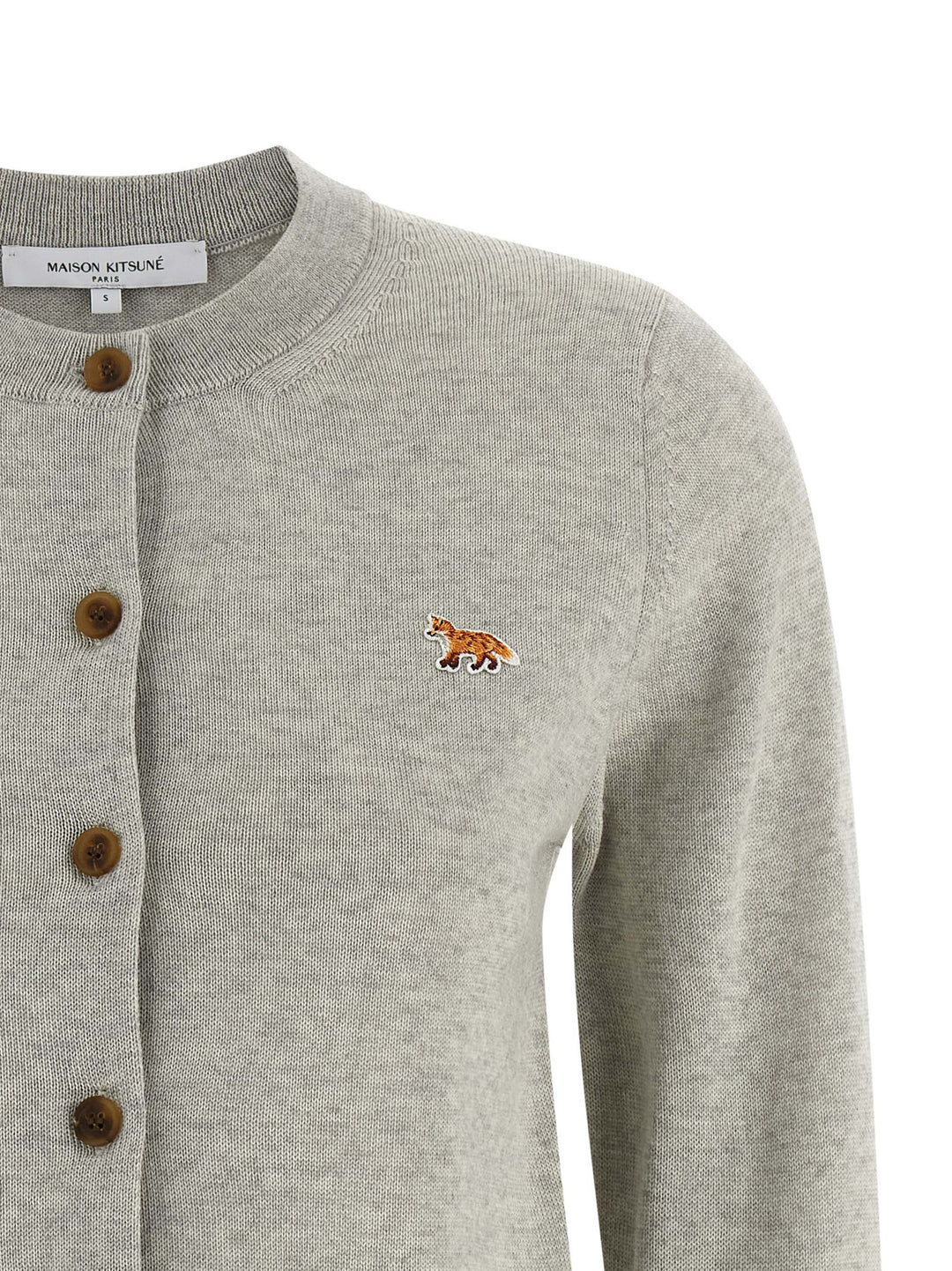 Maison Kitsune Baby Fox Sweaters and Cardigans - Gray | c257fa8fc60c1c9e74b3c60e01feacb3a394d5d0