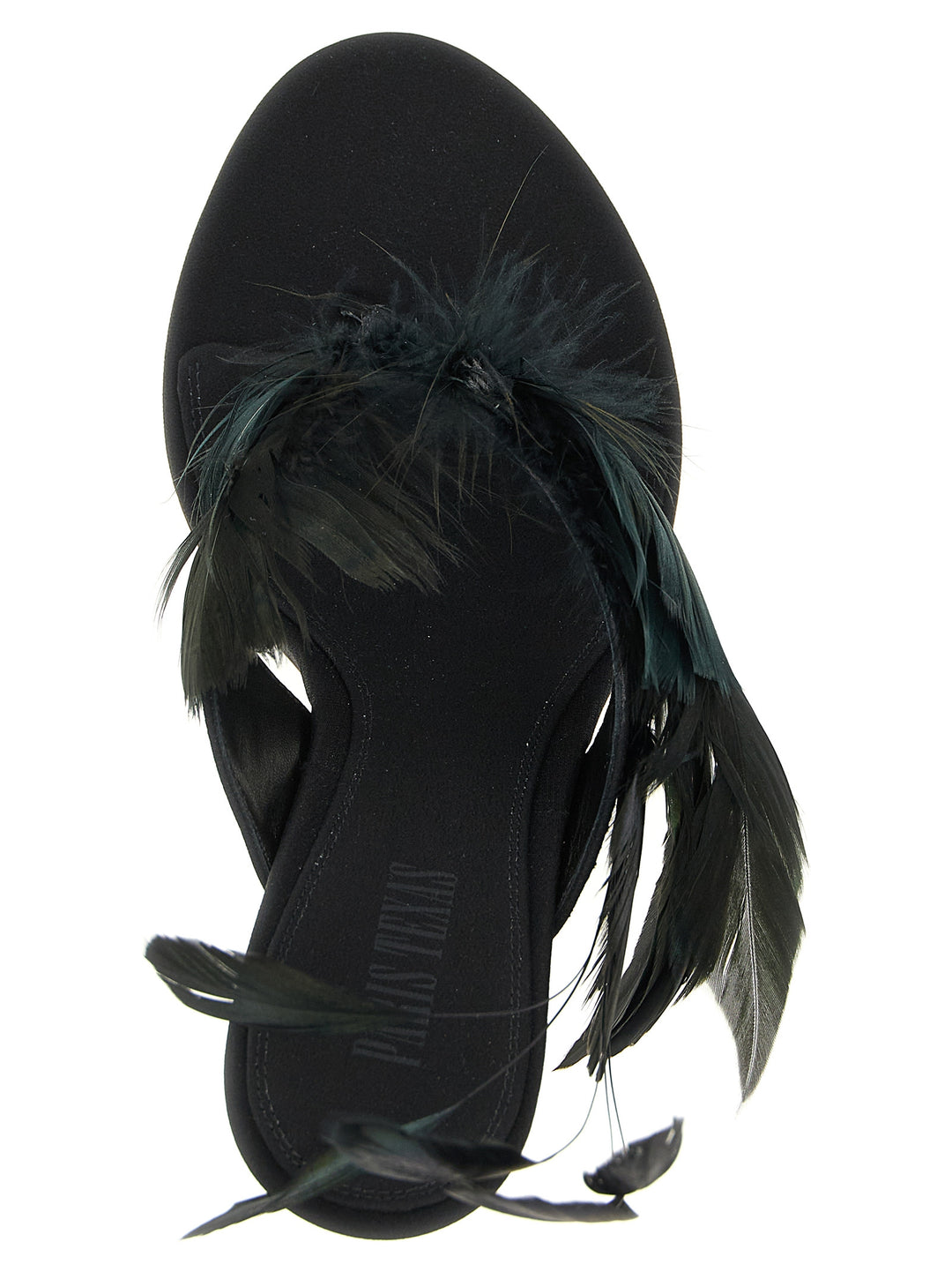 Paris Texas Lidia Feather Thong Sandals - Black | 87841c8b4d8ccc9da81cbd9310f06d529d163eaf