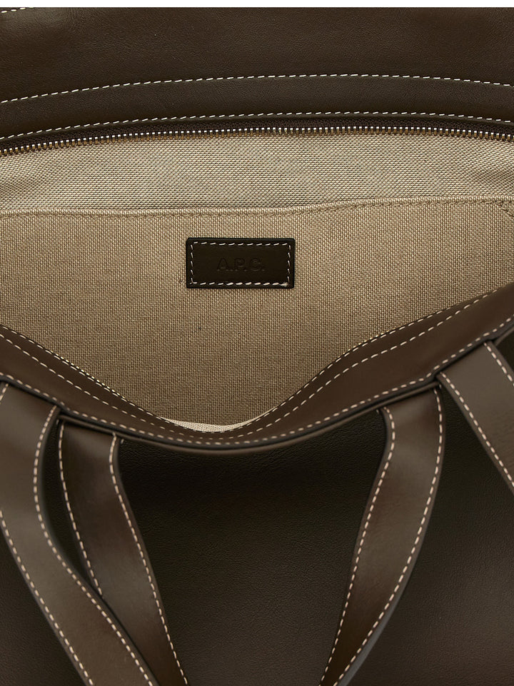 A.P.C. Le Drummer Tote Bag - Brown | 082da5513a7e679fe1f01a40336a337130d4b54a