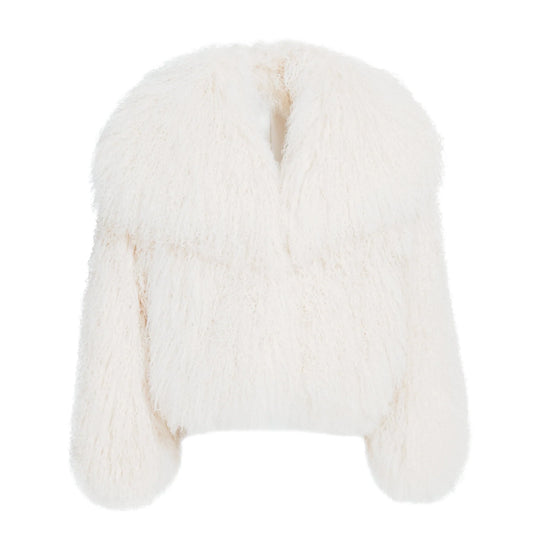 Loyenne White Coat in Lambskin