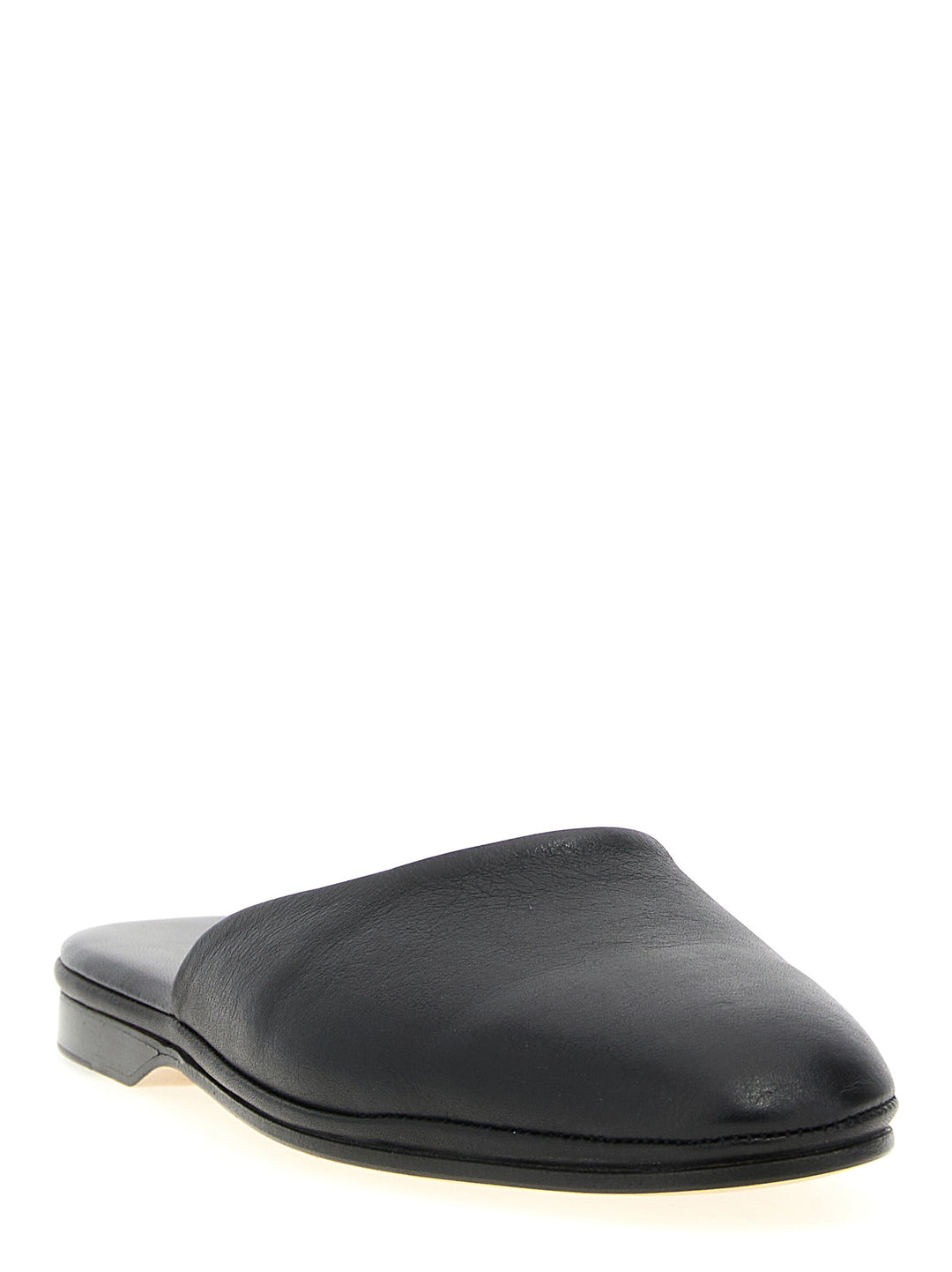 Brioni Leather Sabots Flat shoes - Black | 12af2c0785544a97dea0ebc10282184e6849707b