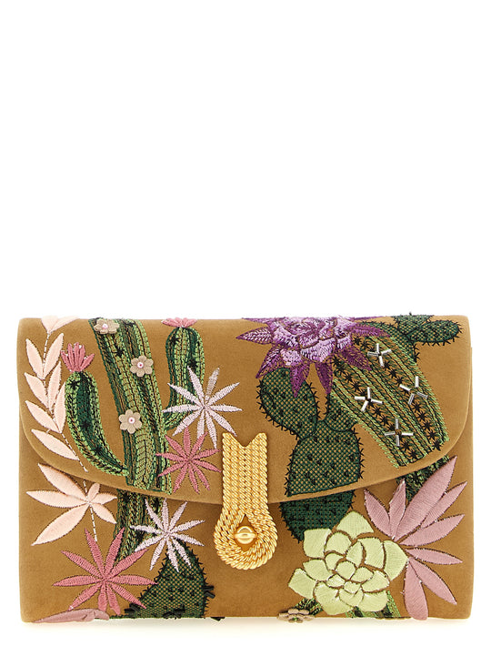 Queen Mid Spinoza Clutch Beige
