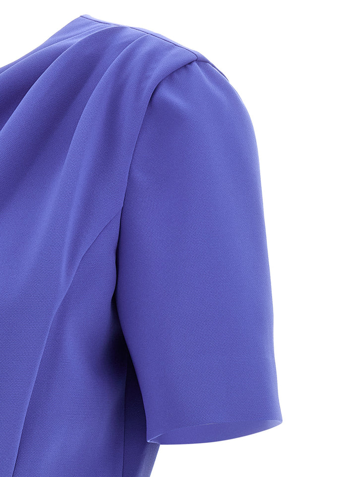 Carolina Herrera Draped Dress Dresses - Blue | c341eda609153b8914045b94d1fb1675ffcd8ddc