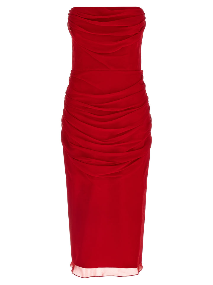 Carolina Herrera Chiffon Dress Dresses - Red | 2c94add1e10a9606fe807e6bbe84d13283bac6c2