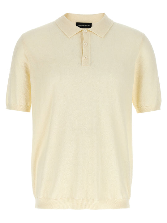 Spongy Cotton Shirt Polo White