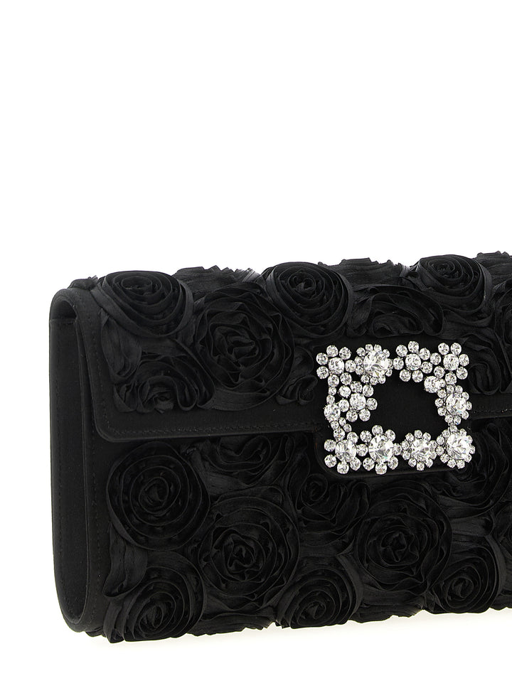 Roger Vivier Efflorescence Clutch - Black | 9c04596246206c56467c5164d82a5a1cba40b2c5