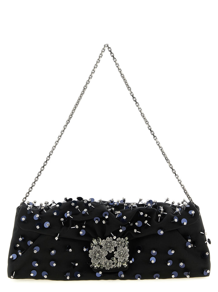 Roger Vivier Efflorescence Clutch - Black | 8cc786df85a972406212a1c0d7f34ba5d8295f44