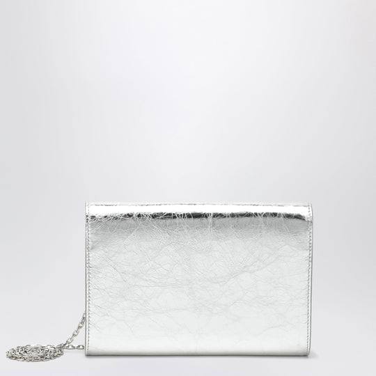 Efflorescence Mini Clutch In Metallic Leather