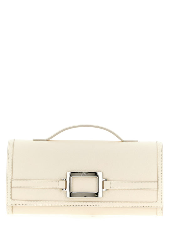 Belle Vivier Clutch White