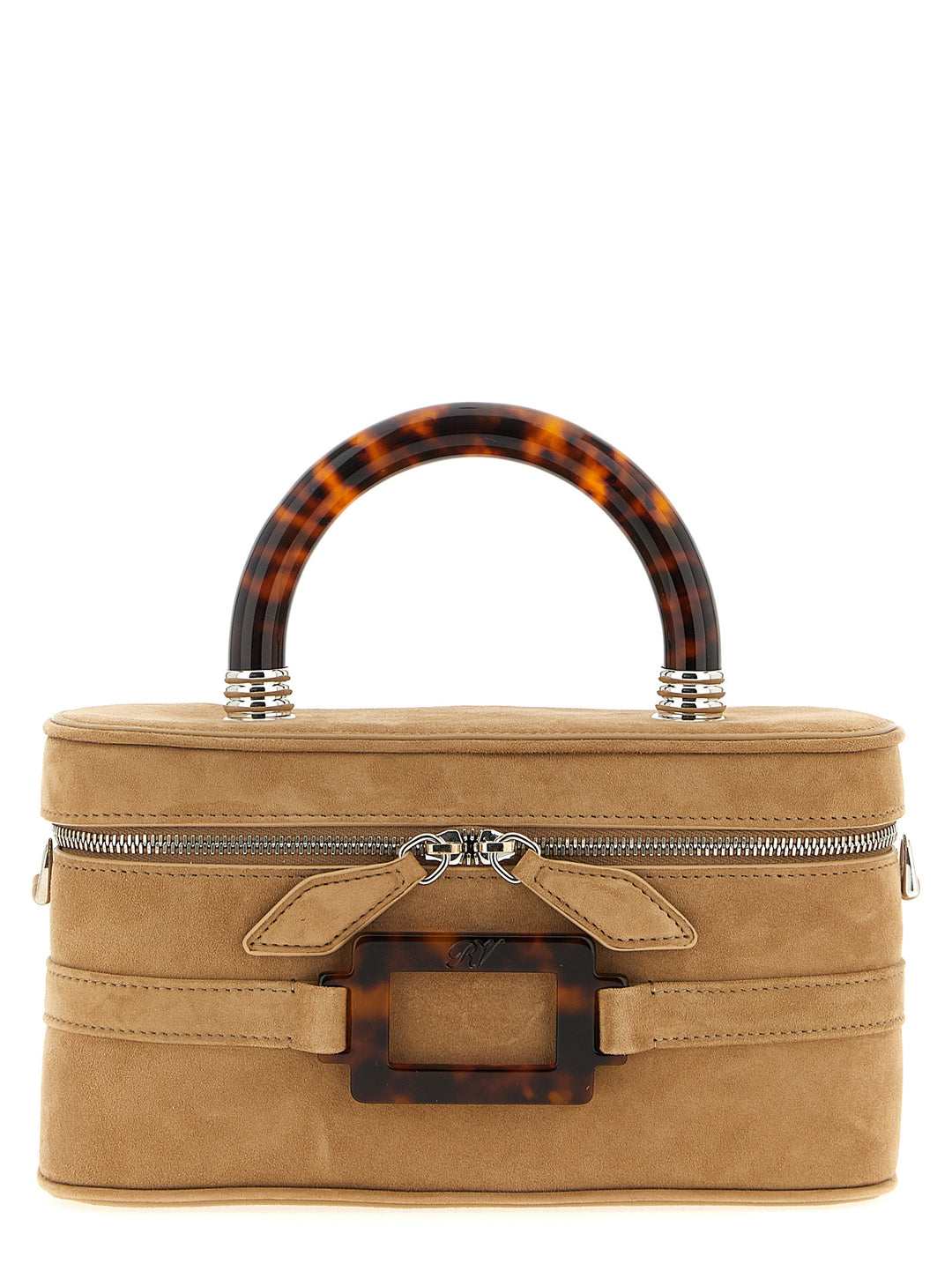 Roger Vivier Belle Vivier Vanity Hand Bags - Beige | 493b2bf56444240e2d9f6aaee48135a23c944528