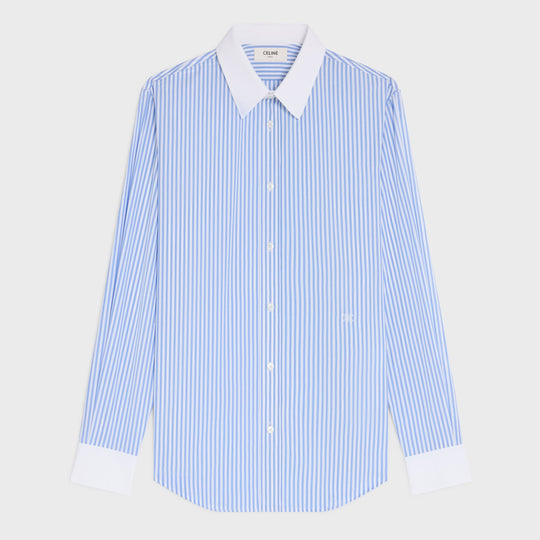 Light Blue Striped Cotton Shirt