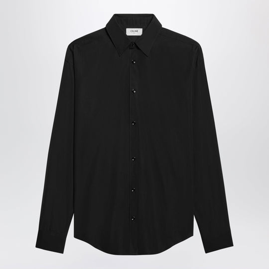 Classic Black Cotton Poplin Shirt