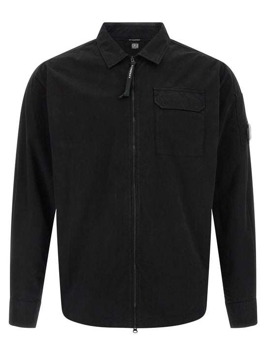 Zip Overshirt Shirt And Blouse Black