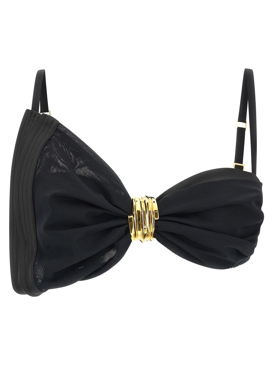 Elisabetta Franchi Satin Bra And Tulle INTIMO - Black | 2d5dd13664a777976a7de199ab92eb2eb1e8d92b