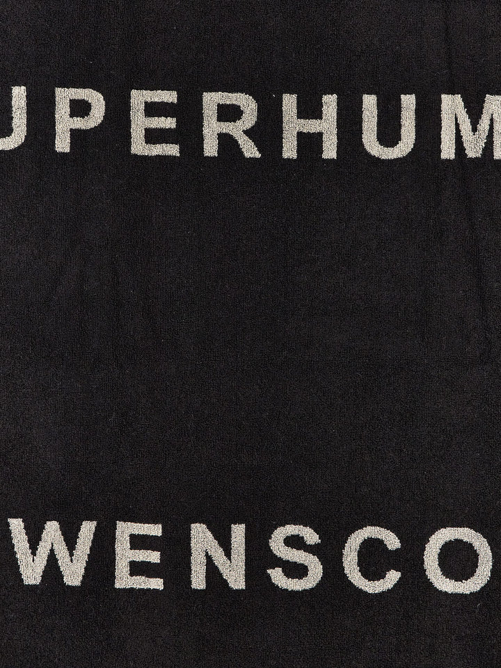 Rick Owens Towel Written Beach - Black | d90028c041c962c93cda11b2ecfe6574650879f3