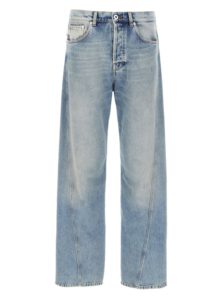 Lanvin Twisted Hem Jeans - Light Blue | 350540f68a6b142733ff28df47e759392ae8bf36