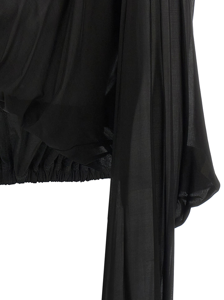 Rick Owens Crooped Hooded Tunic Sweaters and Cardigans - Black | 546143cc7e98c73c50277f558d4fd8c907eae913