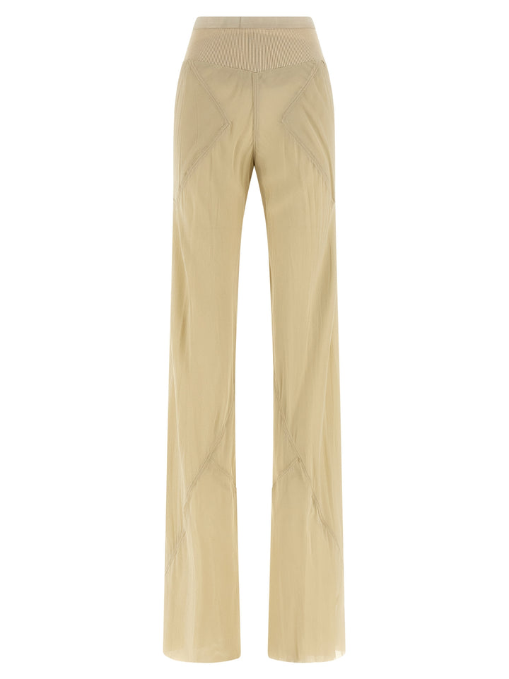 Rick Owens Bias Pants - Beige | 93e70f9cb8703ddc93ad5443f4f5a2086818b625