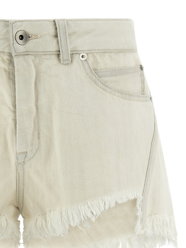 Rick Owens Bias Cutoffs Bermuda and Short - White | 1e790b8de631a349857214df4941dea30c5d7bec