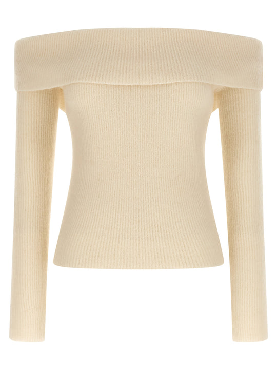 Ls Cowl Sweaters And Cardigans White