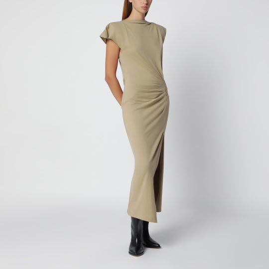 Light Bronze Nadela Draped Jersey Dress