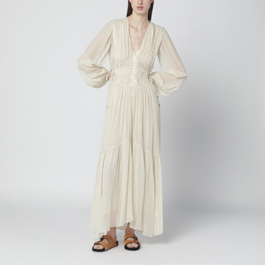 Briane Long Ecru Dress