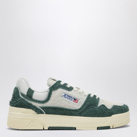 White/Bottle Green Suede And Mesh Clc Sneakers