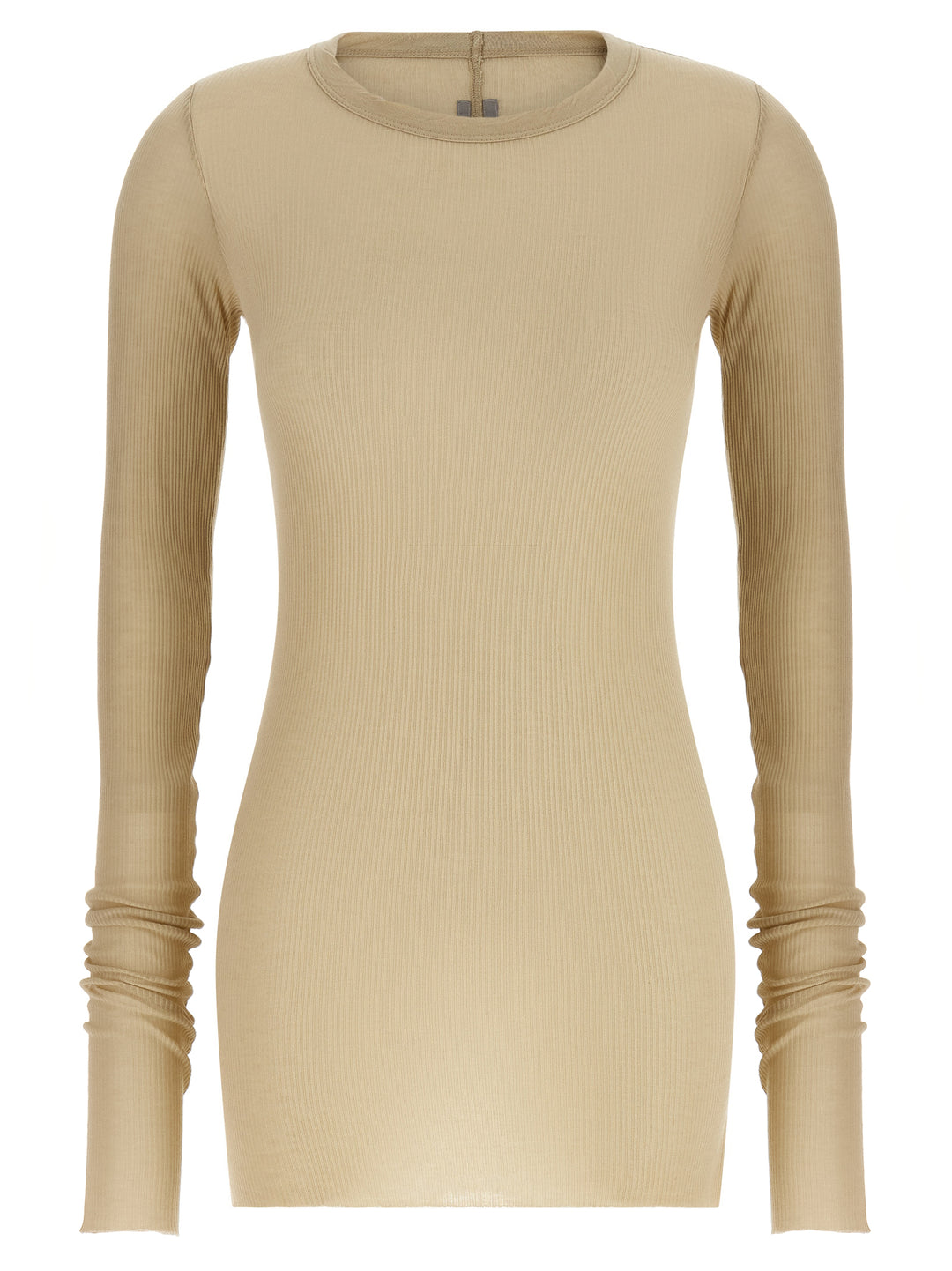 Rick Owens Rib Ls T T-shirt - Beige | 7168c7bb6b9817427e695c4019040302a20c1879