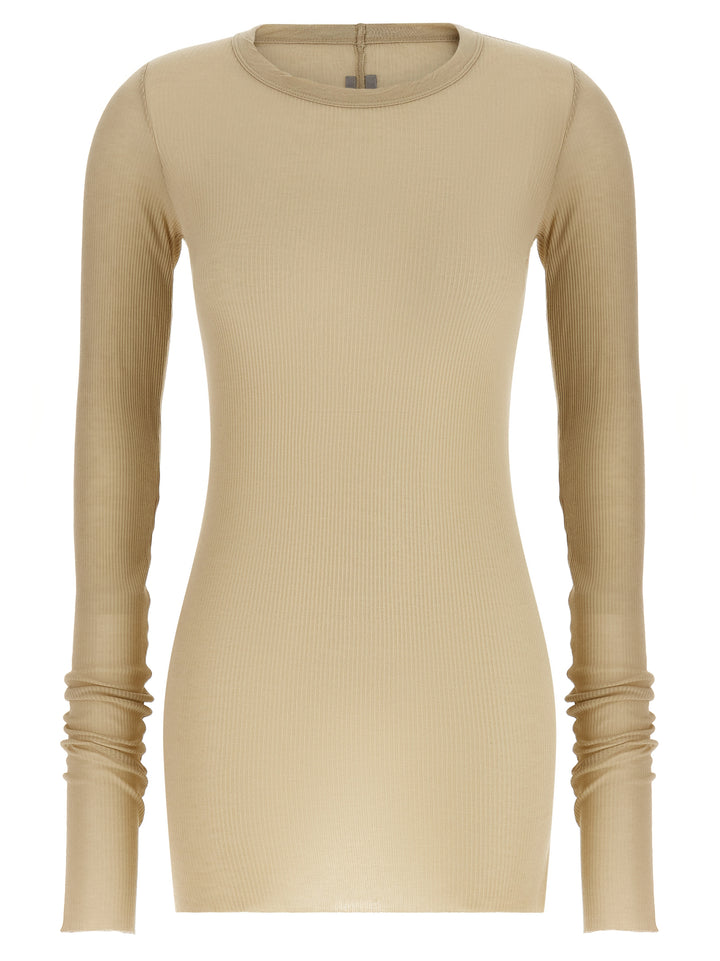 Rick Owens Rib Ls T T-shirt - Beige | 7168c7bb6b9817427e695c4019040302a20c1879