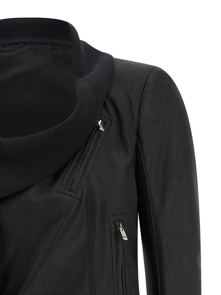 Rick Owens Scarf Biker Puffer Jackets - Black | e4daf037e94e152b2db2c3f622d76b57728cc8be