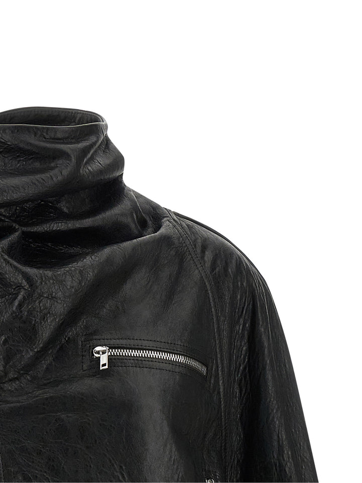 Rick Owens Cropped Scarf Flight Puffer Jackets - Black | 9095c1c77faf0544820ed9d1a9e3313a902ff0b1