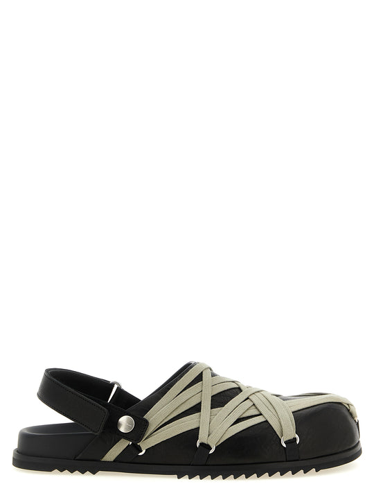 Megalace Mule Granola Flat Shoes Black