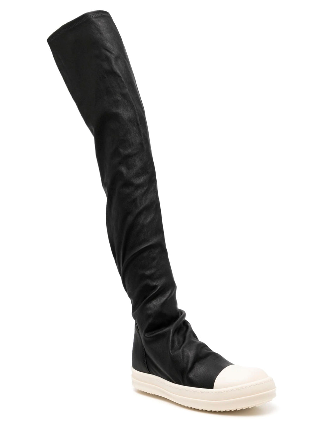 Rick Owens High Stocking Sneaks Boots and Ankle Boots - White/Black | bf6bf423875dce968df656e6c5c73b6177b071c3