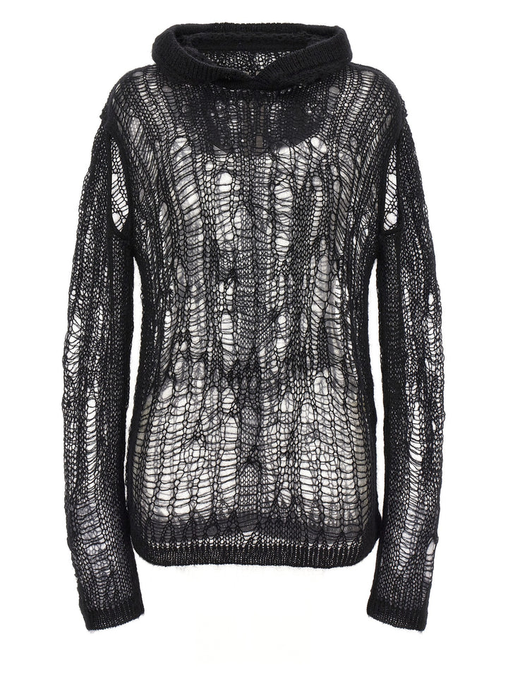 Rick Owens Spider Hoodie Sweaters and Cardigans - Black | 5a7b394f12a128c857928024efb42c8d06d12d05