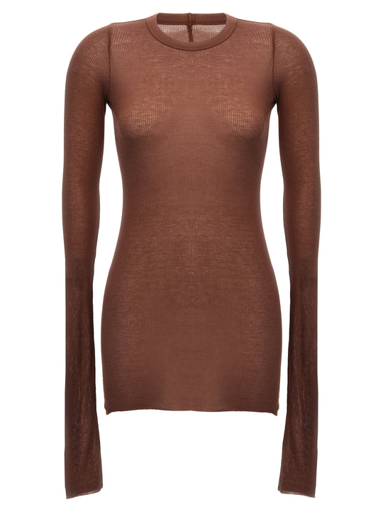 Rib Ls T T-Shirt Pink