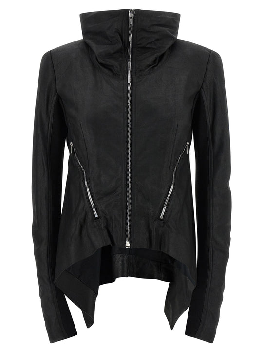 Zipped Naska Biker Puffer Jackets Black